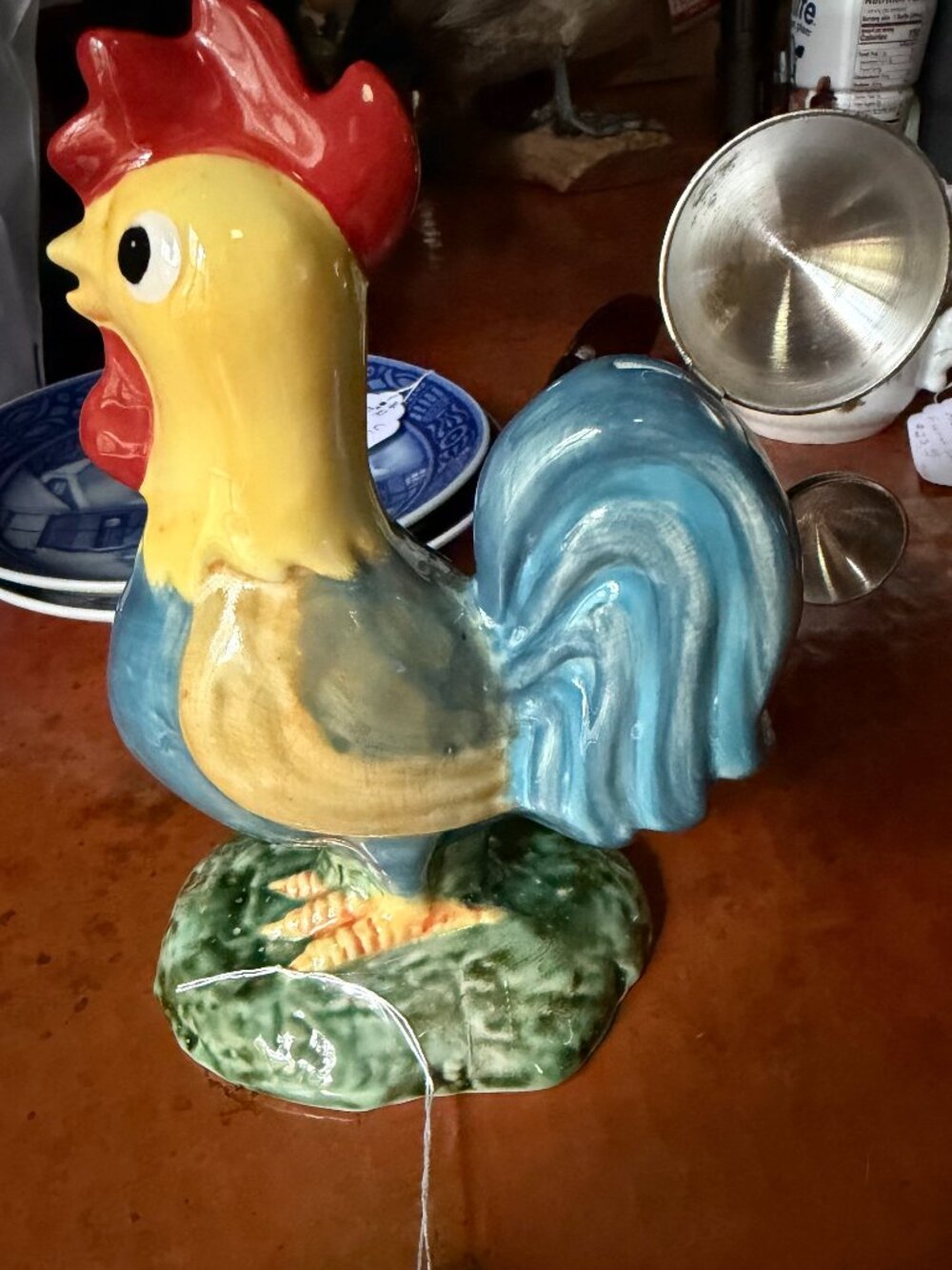 Vintage Ceramic Rooster Measuring Spoon Holder